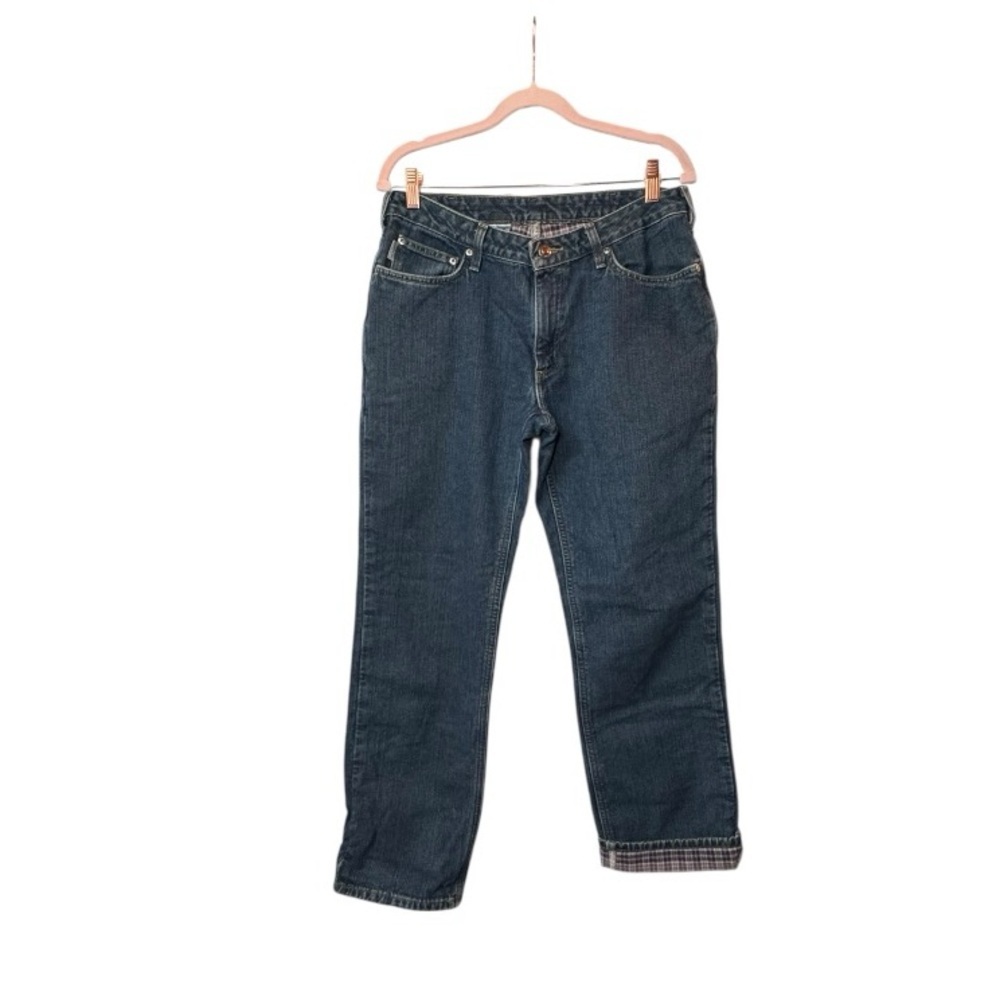 CARHARTT Blue Insulated Original Fit Straight Jeans 8 - Picture 4 of 13